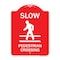 Signmission Slow Pedestrian Crossing Heavy-Gauge Aluminum Architectural Sign, 24" x 18", RW-1824-9890 A-DES-RW-1824-9890 - alternate 1